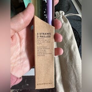 Starbucks Colorful Reusable Straw Trio